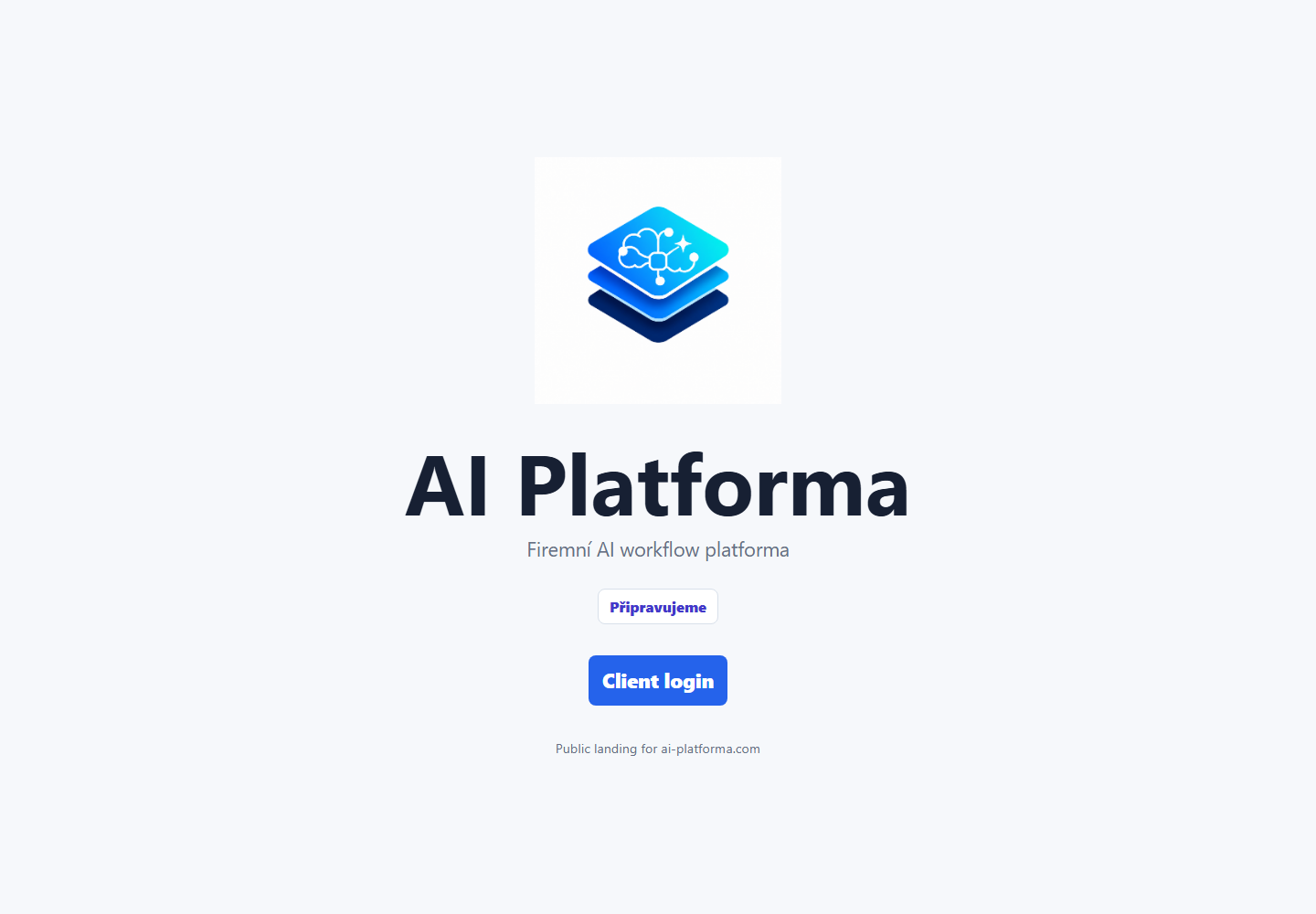 Screenshot projektu AI Platforma