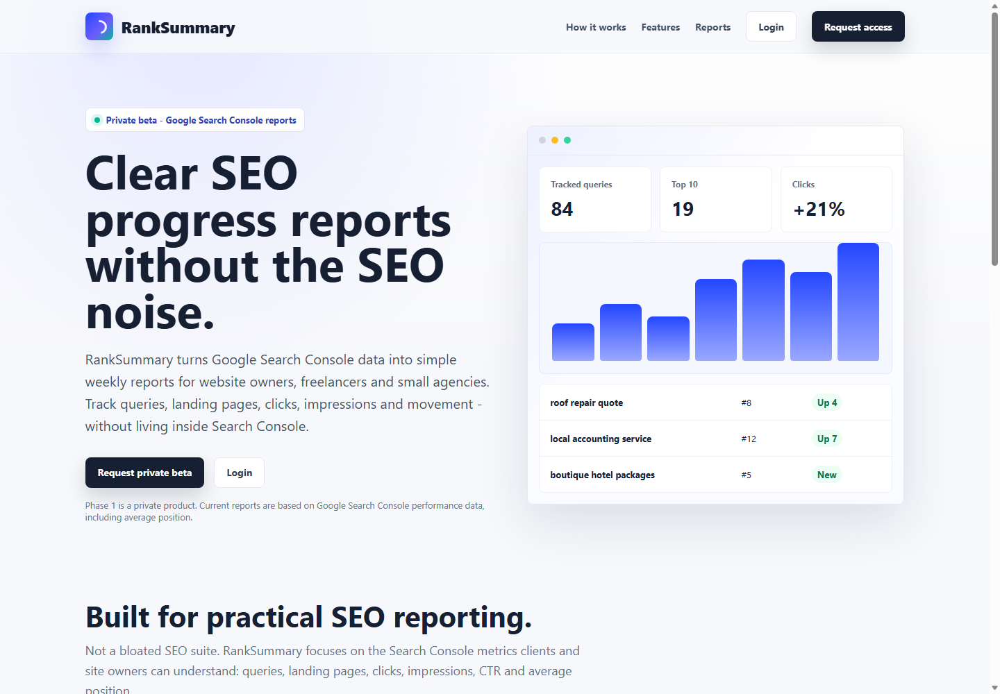 Screenshot projektu RankSummary
